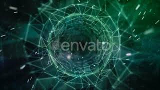Green Fractal Wormhole - Space Tunnel | Motion Graphics - Videohive template