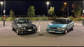 If Tway was in the 90s featuring a BMW E30 and Ae93 Corolla Seca