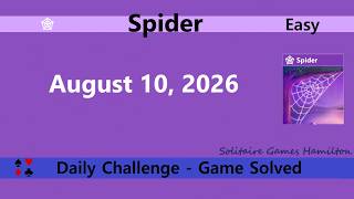 Microsoft Solitaire Collection | Spider Easy - August 10, 2026 | Daily Challenges screenshot 5