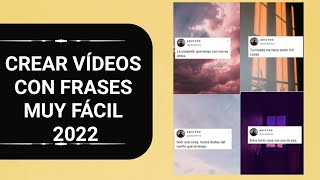 ✅COMO HACER VÍDEOS DE FRASES BONITAS || CREAR VÍDEOS CON FRASES || FRASES CON VÍDEOS screenshot 2