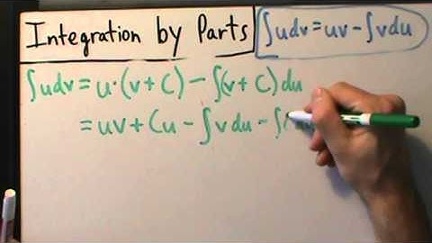 Calculus II - Integration by Parts - Why no Arbitrary Constant on v?