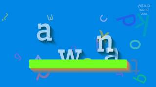 AWAN - HOW TO SAY AWAN? #awan