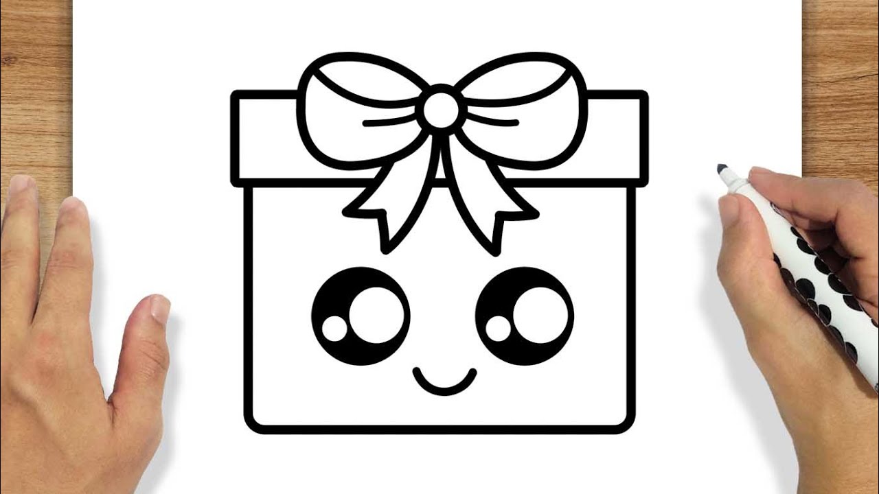 How to draw Kawaii Christmas GIFT l Como desenhar PRESENTE de