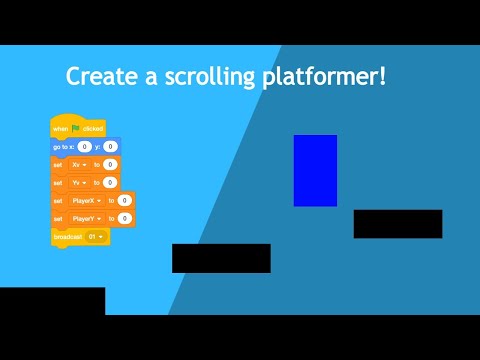 Scratch Easy Scrolling Platformer Tutorial Part 1: Basic level and scrolling mechanics