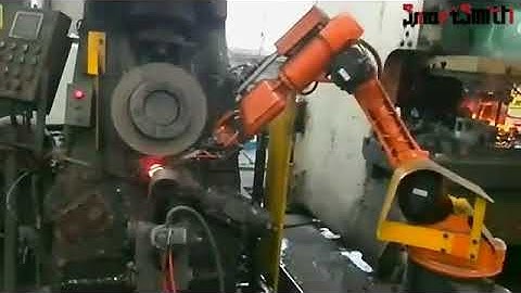 Automatic Bearing forging rolling ring  by six joint robot 32Z005