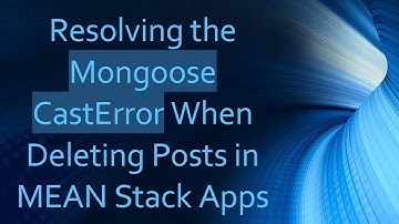 Resolving the Mongoose CastError When Deleting Posts in MEAN Stack Apps