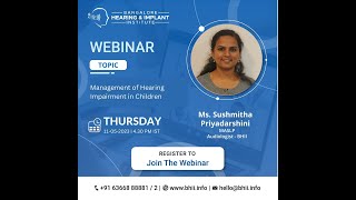 Webinar | Management of Children with Hearing Impairment
