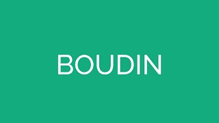 How To Pronounce Boudin