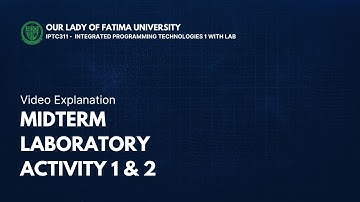 IPTC311 - Midterm Laboratory Activity 1 & 2