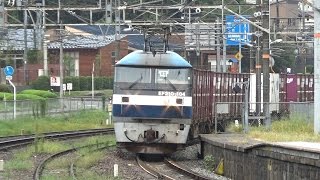 [空転!]牽引EF210-104+補機EF67-105貨物列車 八本松駅通過