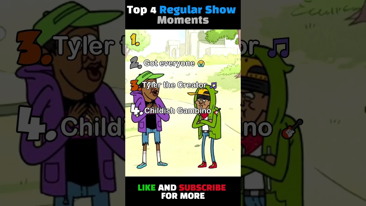 Top 4 Regular Show Moments 😂 - #song #tylerthecreator #childishgambino