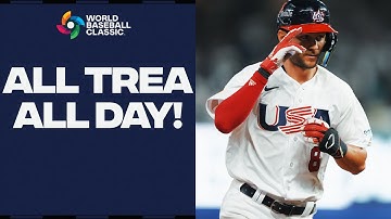 Treajà vu! Trea Turner LAUNCHES his second homer in two days for Team USA!