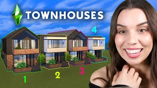 I built 4 Townhouses For Rent in The Sims 4