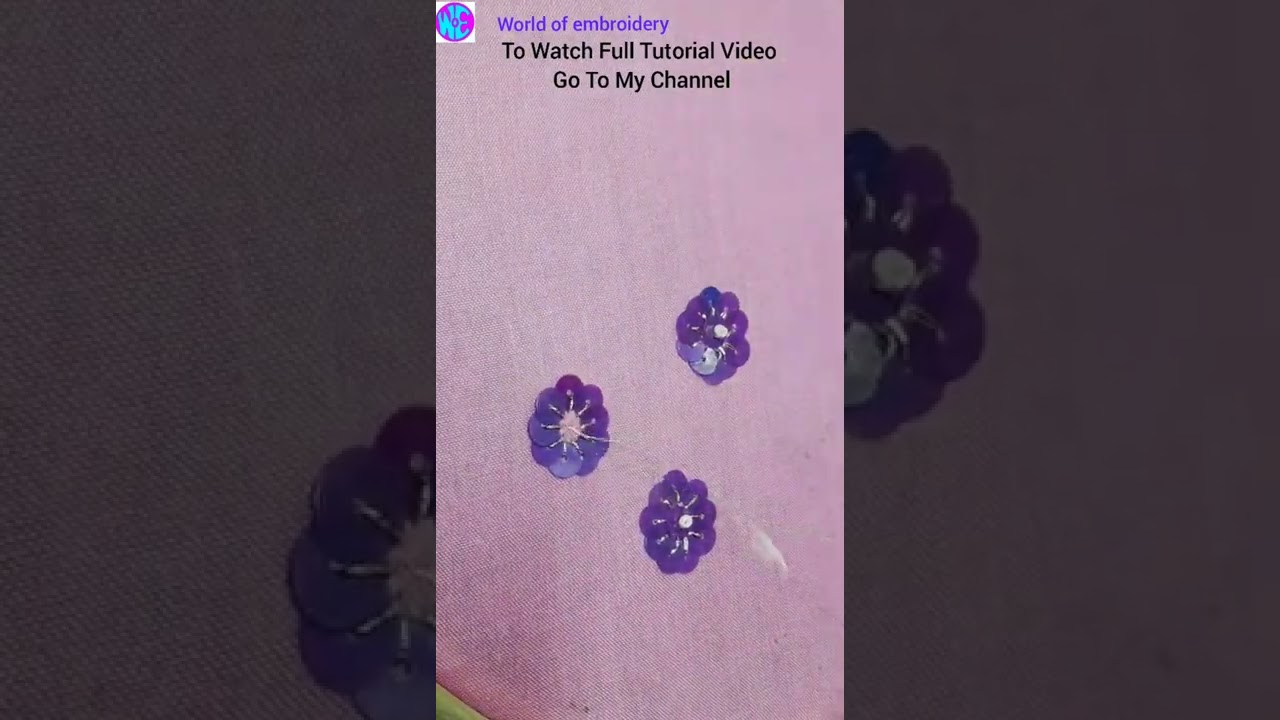 Hand embroidery aari work with normal needle , sequence work embroidery, 