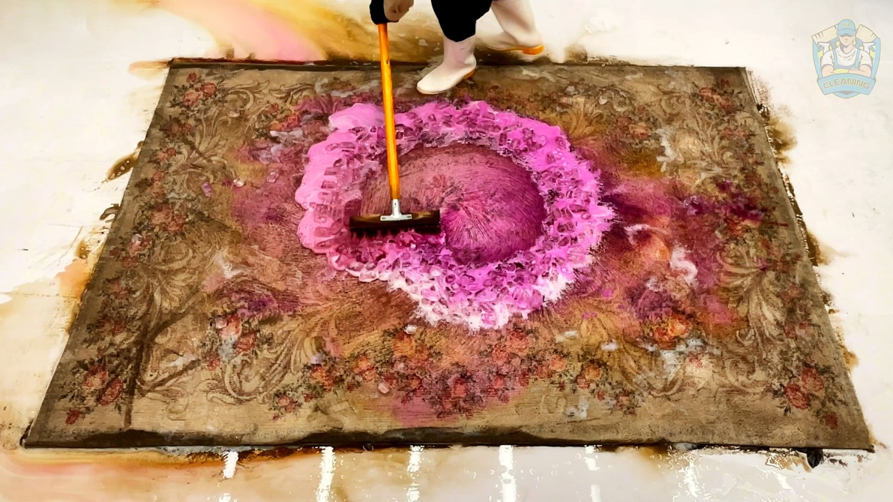 🌊 Don't Miss It! The Mesmerizing Art of Flooded Carpet Cleaning #asmr #satisfying