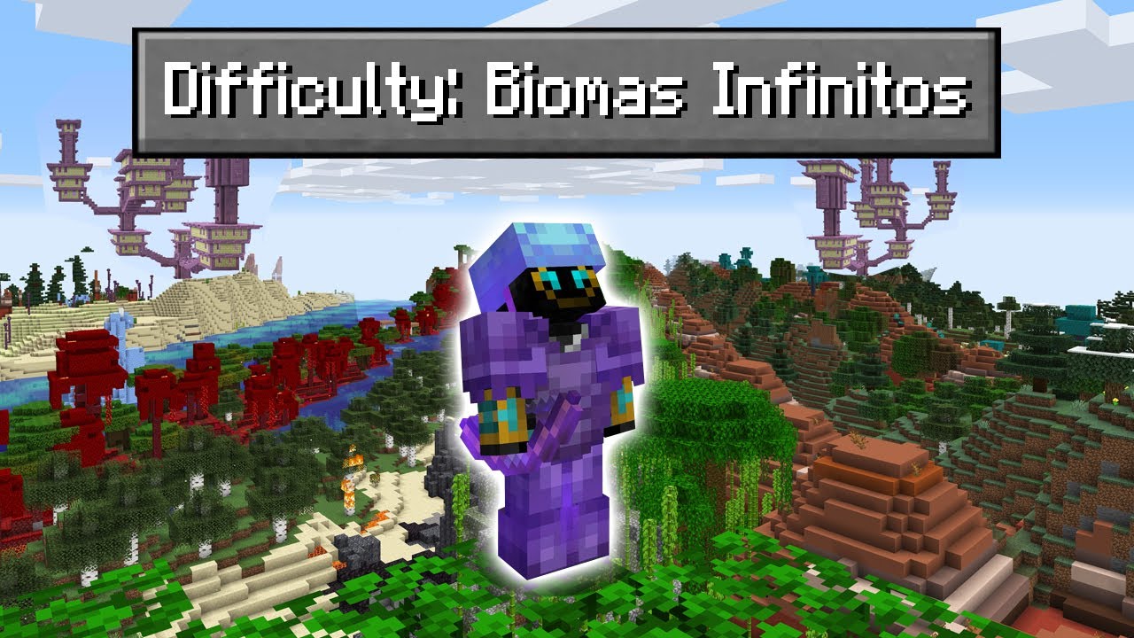 Paso Minecraft pero en un Mundo de BIOMAS INFINITOS! 😱 - YouTube