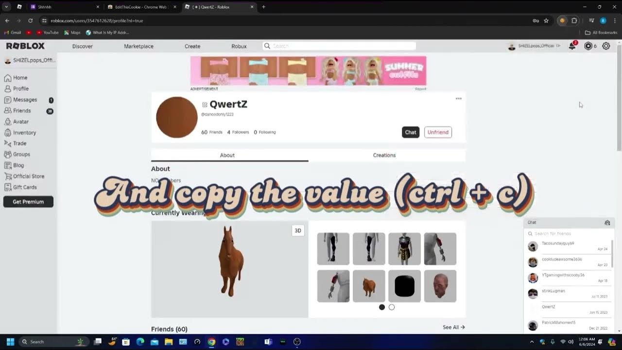 How to cookie log on roblox 2024 youtube