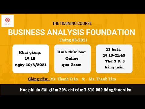 Video Khóa học: Business Analysis Foundation Khai giảng... - YouTube