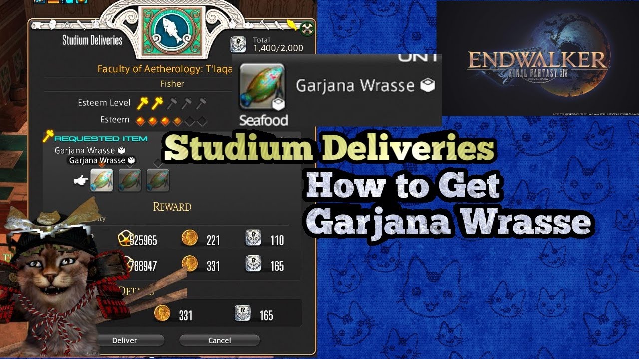 How to get Garjana Wrasse lvl 83 FSH Studium Faculty of Aetherology  Delivery Quest FFXIV Endwalker - YouTube