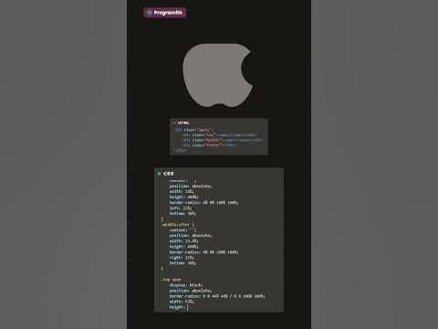 How To Create A Apple Logo Using Html & Css | Apple Logo Using Html ...