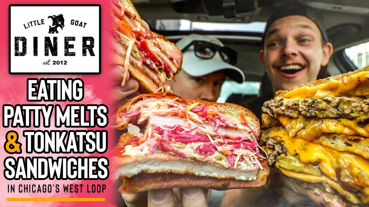 Eating patty melts and tonkatsu sandwiches from Little Goat Diner in