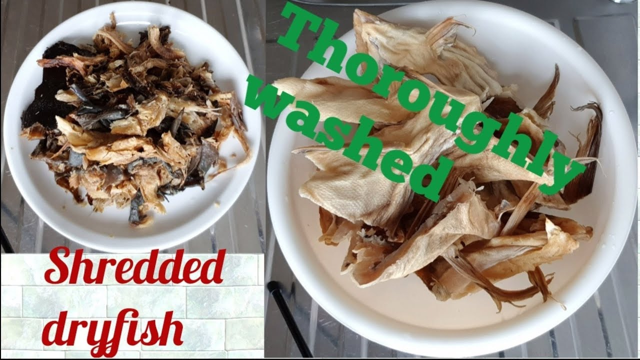How to wash stock fishWashing dry stock fish and dry fish/shredding