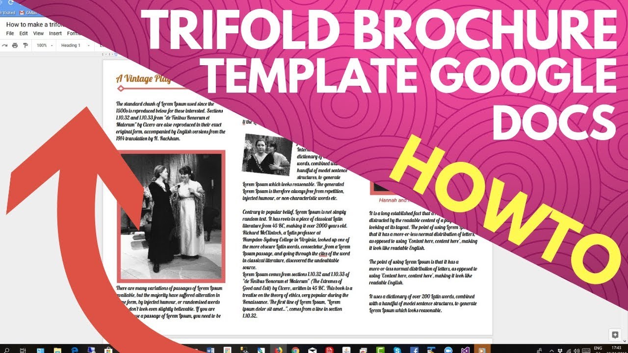 template แผ่น พับ  Update New  Trifold brochure template google docs