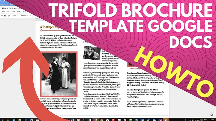 Trifold brochure template google docs