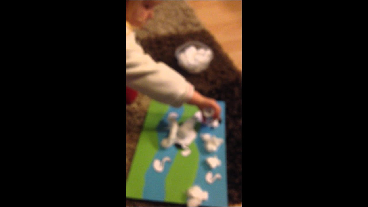 Child's play sticking cotton wool to a sheep YouTube