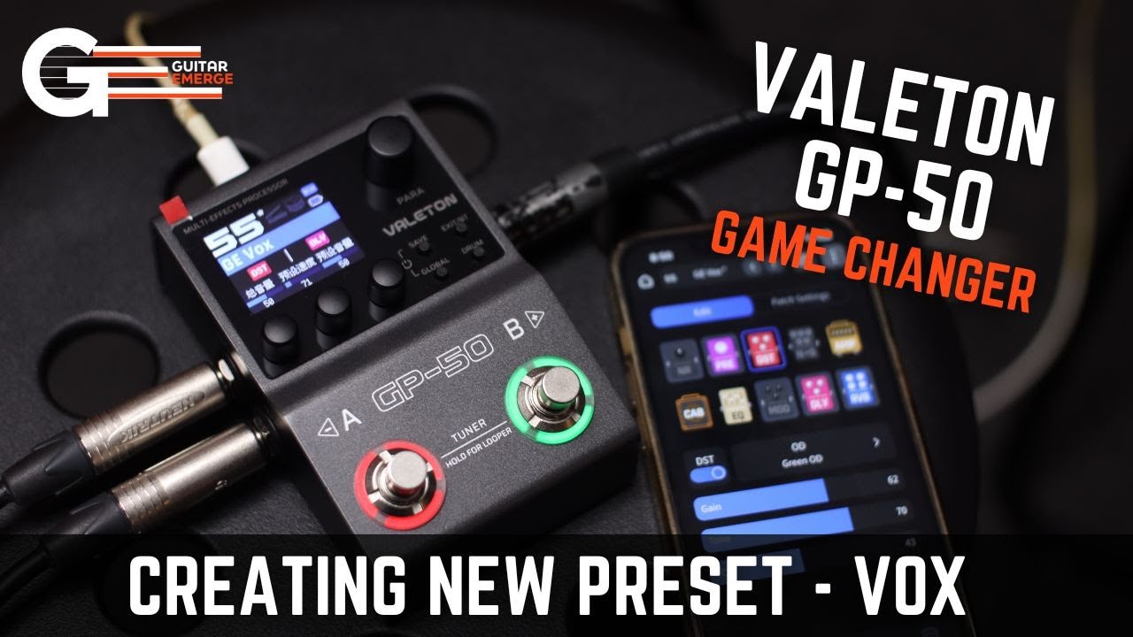 Valeton GP50 (Создание нового пресета - Vox)
