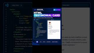Build an HTML Testimonial Card using Semantic HTML!