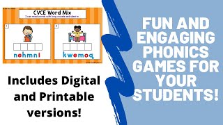Long Vowel Silent E Game for Google Slide and Seesaw with Included Printable Worksheets! screenshot 4