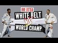 WHITE BELT VS A BLACK BELT JIU JITSU WORLD CHAMP