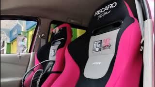 Modifikasi DATSUN GO pakai jok racing RECARO tambah ganteng dan nyaman dari jok bawaan