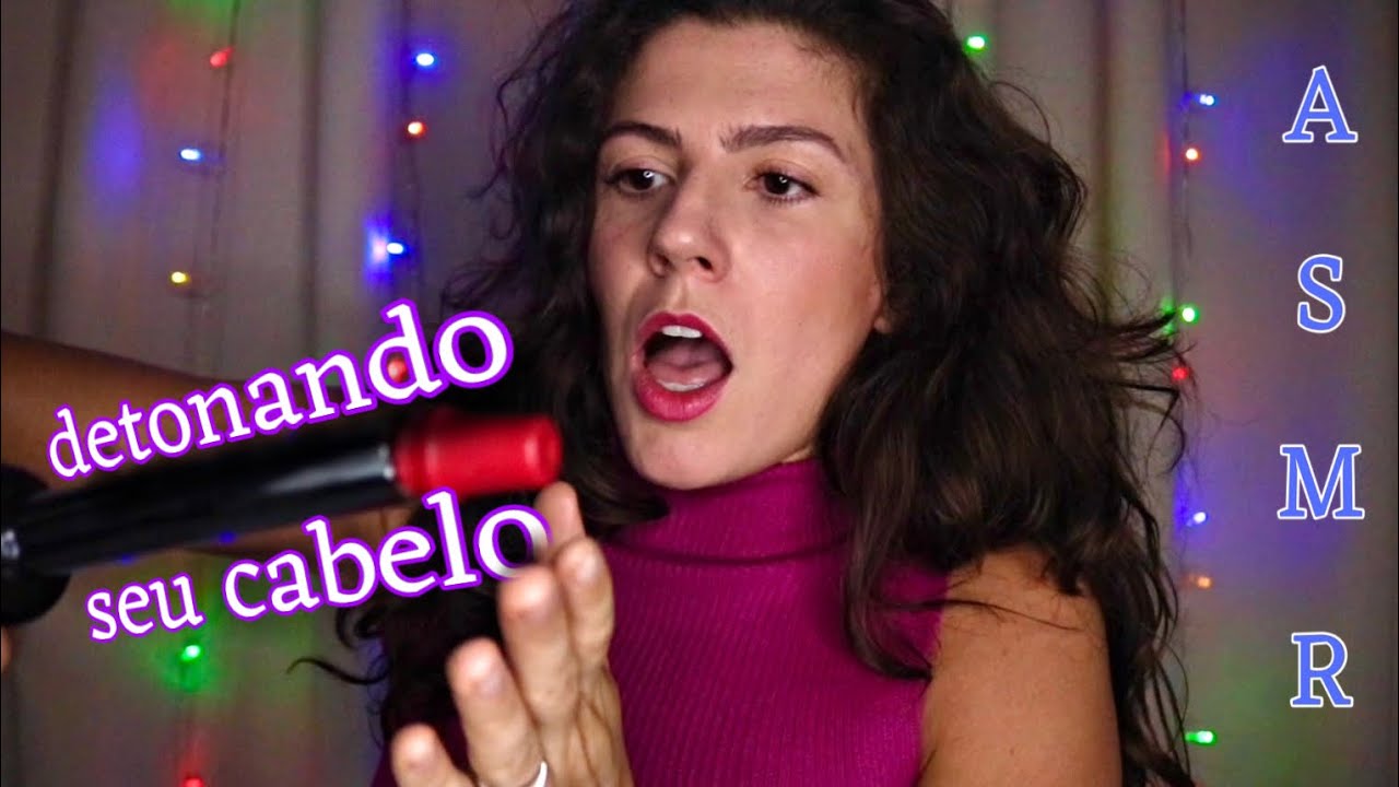 ASMR | CABELEIREIRA NOVATA ENROLA SEU CABELO