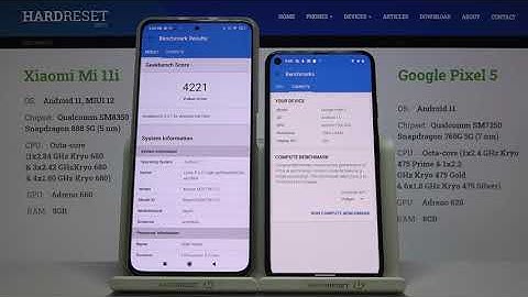 XIAOMI Mi 11i vs GOOGLE Pixel 5 Geekbench 5 GPU Vulkan Benchmark