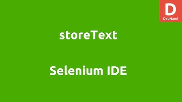 Selenium IDE storeText command