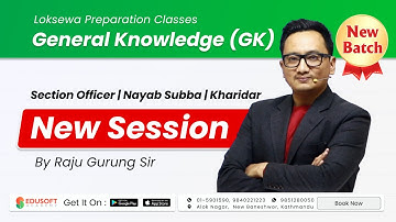 Section Officer, Nayab Subba & Kharidar #OnlineClass New Session For GK by Raju Sir