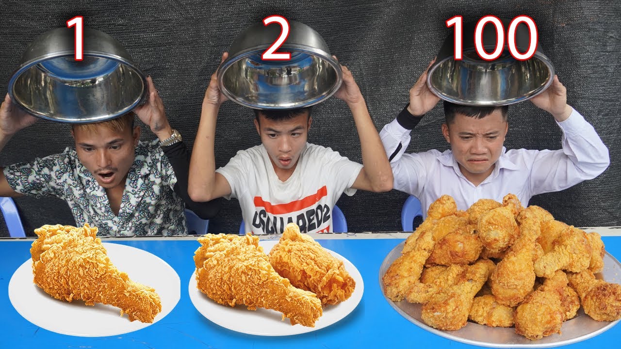 Hưng Troll | Thử Thách Người Cuối Cùng Ngừng Ăn Đùi Gà Theo Số Lượng Thắng Nhận 500$