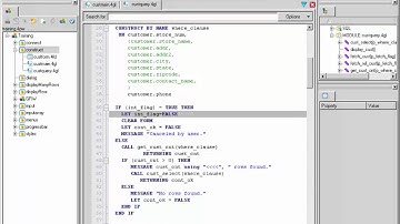 Use of the CONSTRUCT statement (Query by Example)