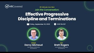 LIVE Q&A : Effective Progressive Discipline and Terminations