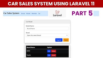 Build a Complete Car Sales System with Laravel 11 Part 5 | Step-by-Step Tutorial