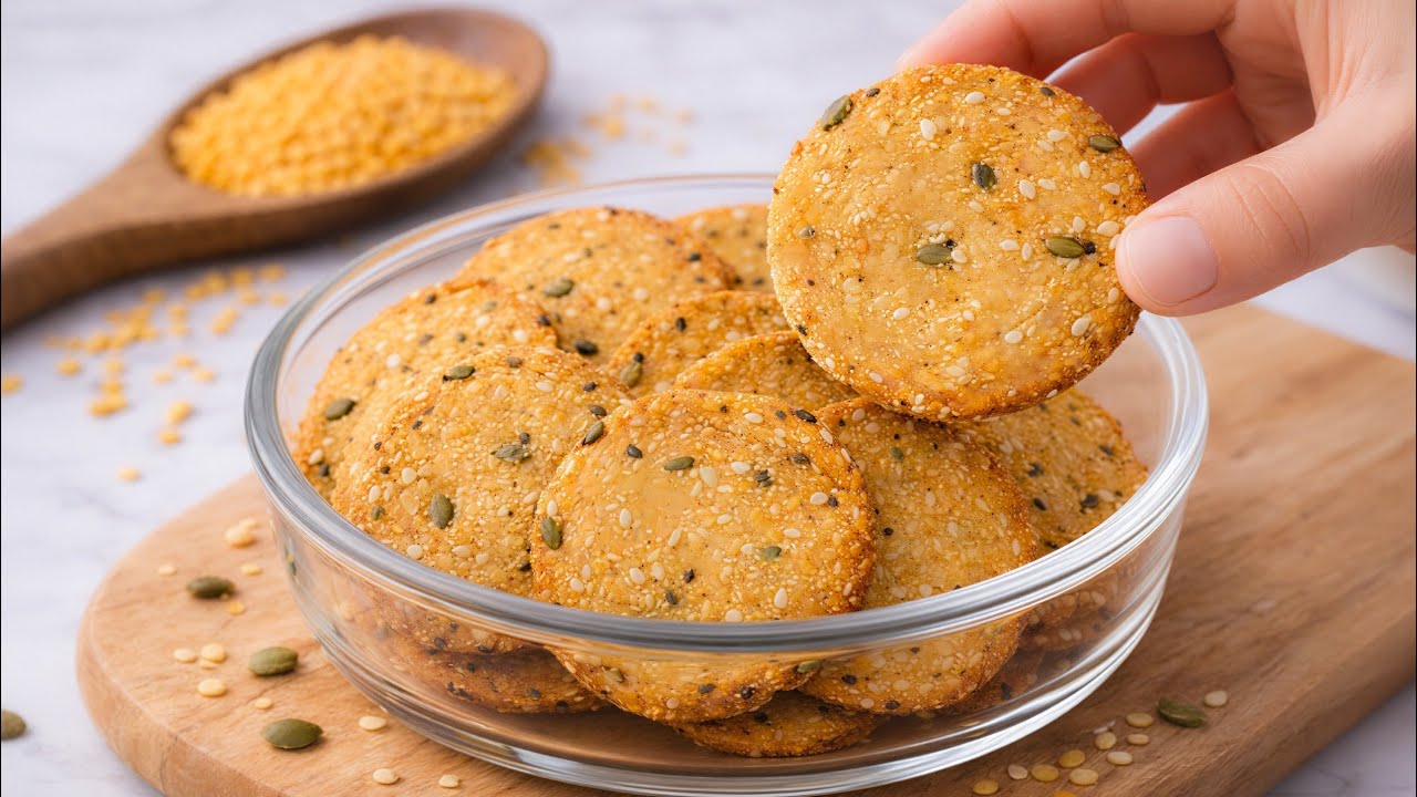 Лёгкий Белковый Перекус! Хрустящие Крекеры из Чечевицы Лучше Чипсов | Быстро и Просто!