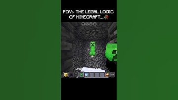 Pov:- The Logic Of Minecraft...!😅 #shorts #spongebob