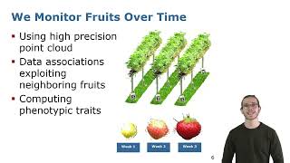 Talk by A. Riccardi: Fruit Tracking Over Time Using High-Precision Point Clouds (ICRA'23)