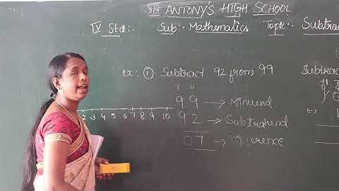 IV Std Mathematics Video 01 Subtraction Part 1