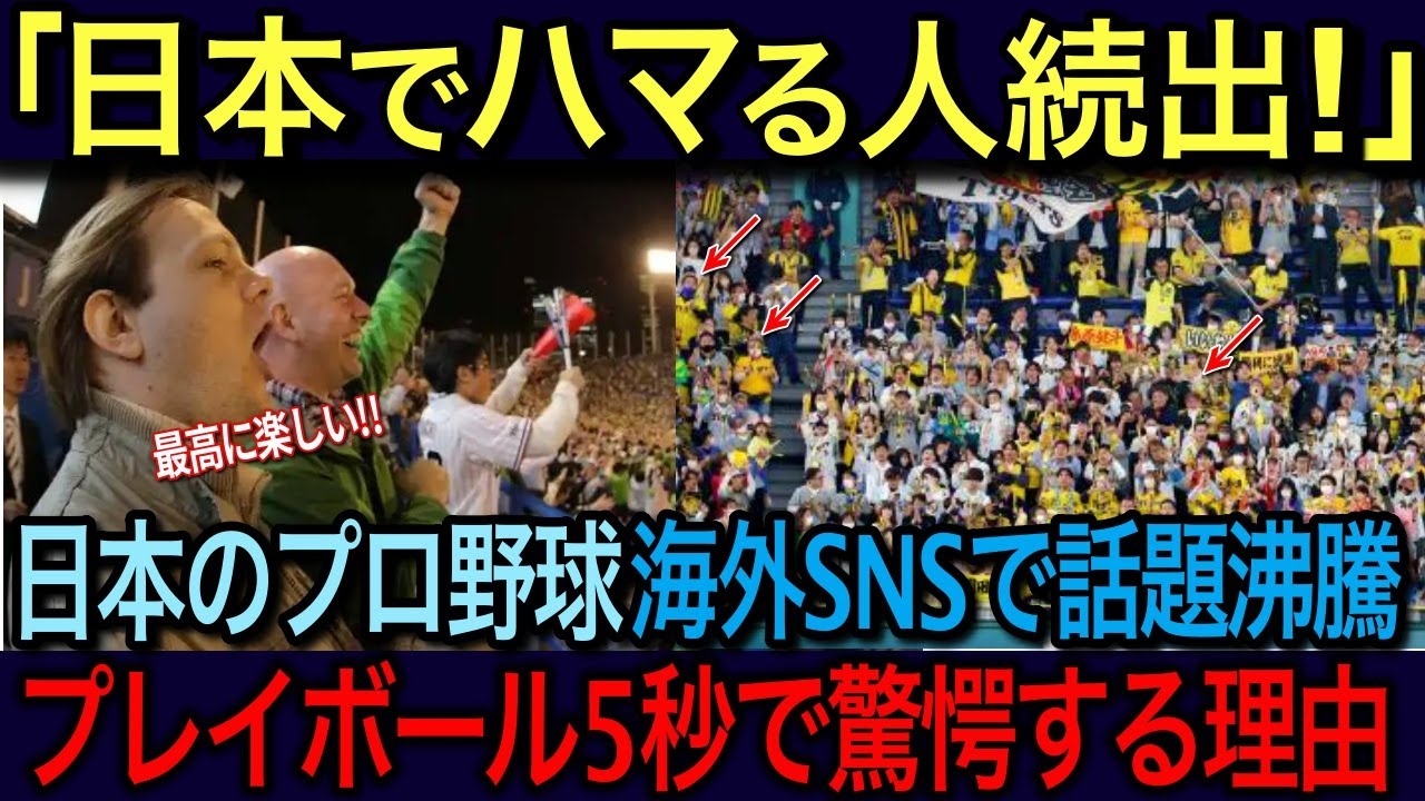 【海外の反応】メジャーリーグより日本の野球に興味を持つ人が急激中！球場の雰囲気に衝撃を受けたり、メジャーよりも日本の野球を好きになった人など、海外の反応とは？