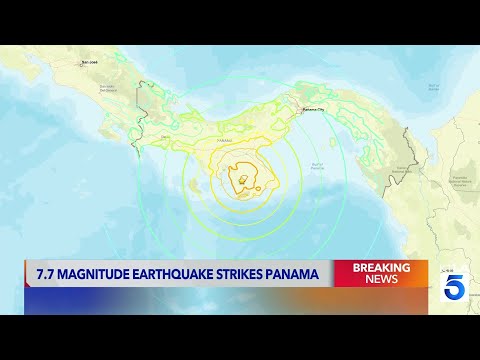 A magnitude 7.7 earthquake shakes Panama, USGS reports