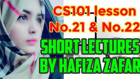 CS 101 .Lesson no 21 and 22. introduction to computer. (Representing sound).