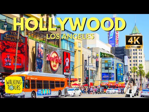 Hollywood Highland Walk of Fame | TCL Chinese Theatre | USA Travel | 4K Walking Tour